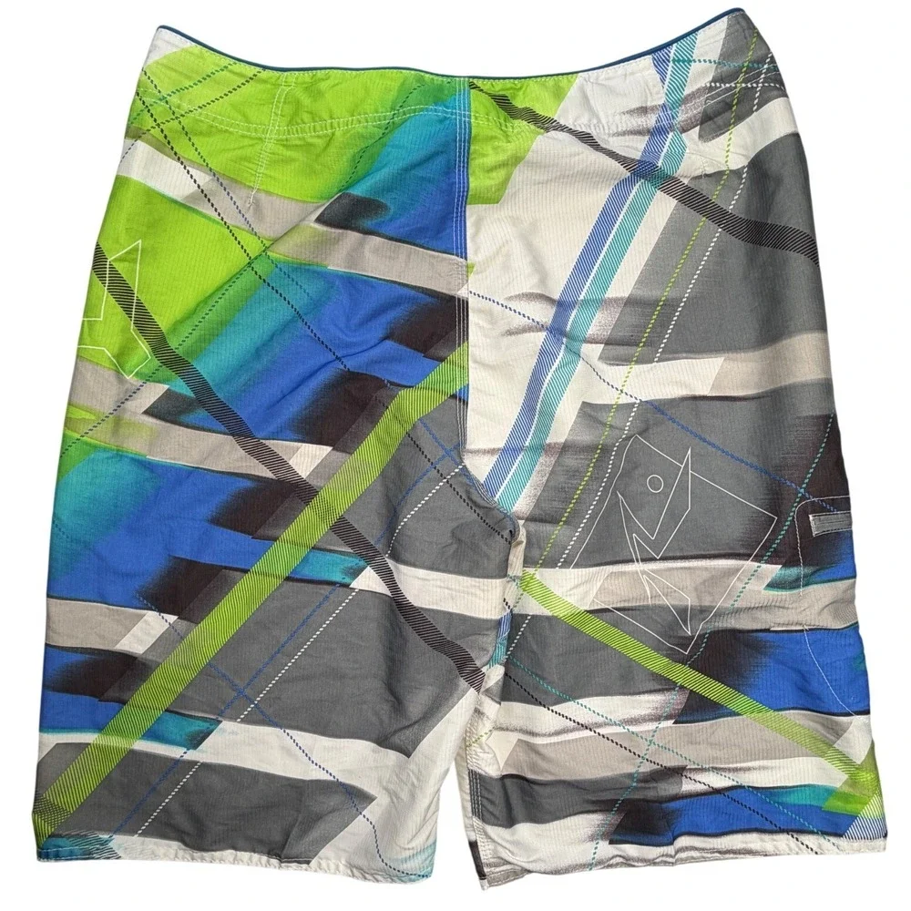 Rusty R.Evolution Mens Board Shorts Navy Blue Size 36 Surf Swim Trunks Cargo